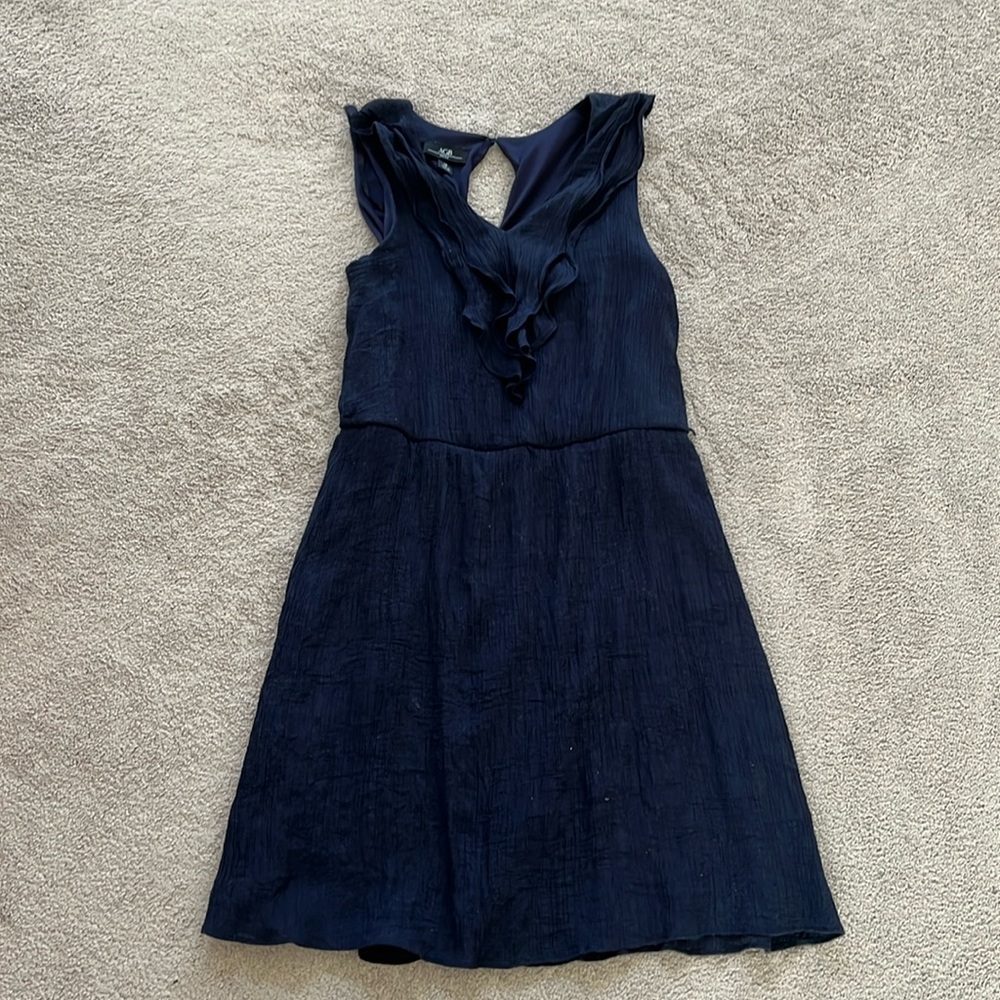 Navy V-Neck Dress